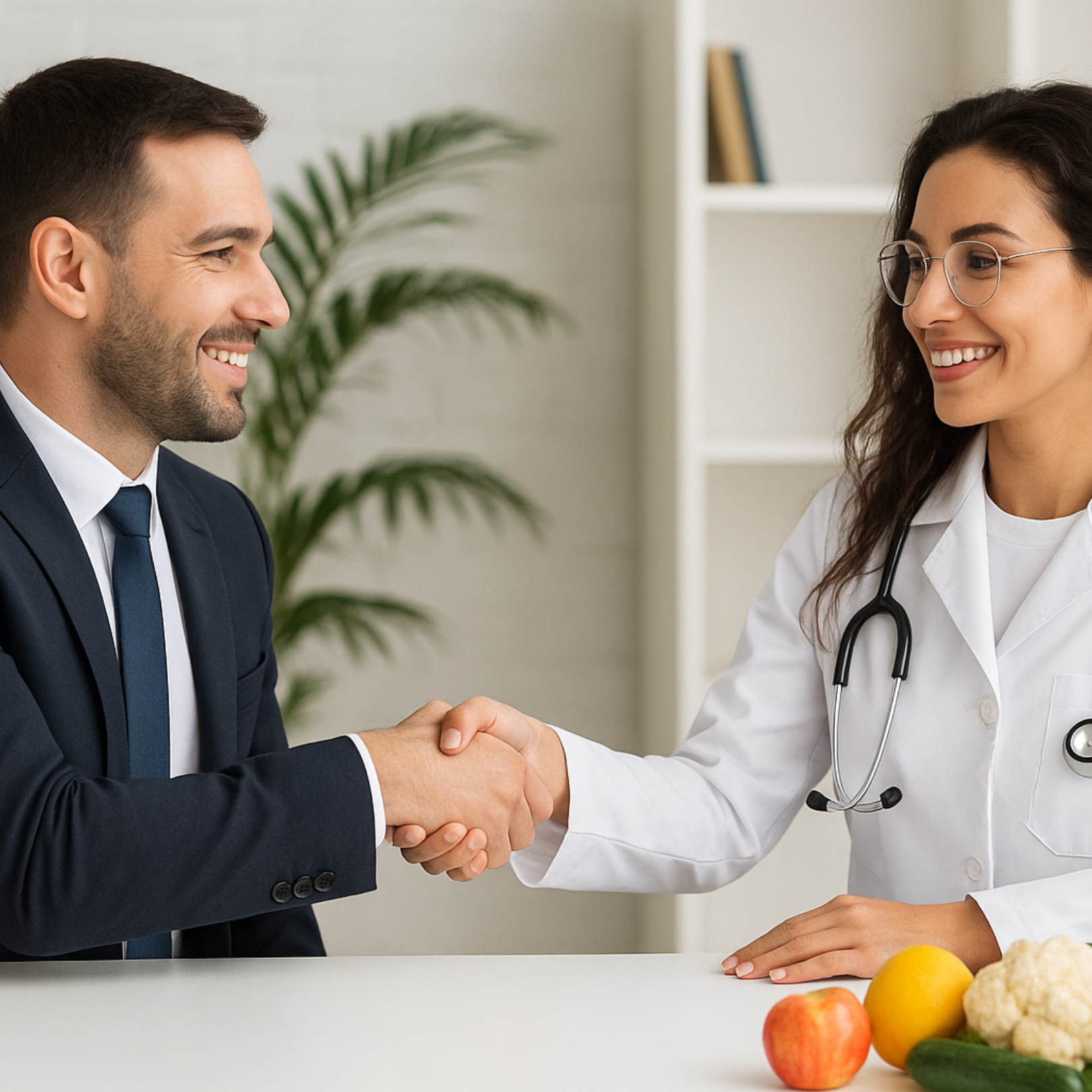 Equipe corporativa participando de programa de bem-estar nutricional