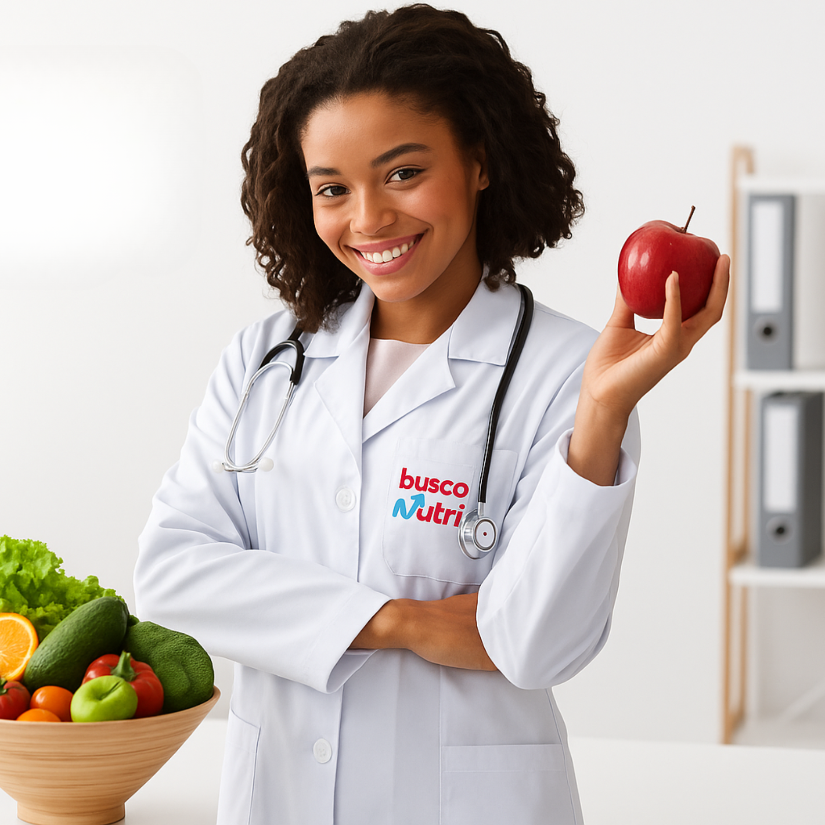 Paciente satisfeita após consulta com nutricionista